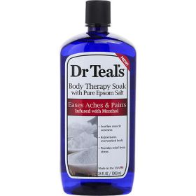 Dr. Teal's by Dr. Teal's Foaming Bath with Pure Epsom Salt Eases Aches & Pains with Infused Menthol Body Therapy Soak --1000ml/34oz