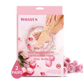 Foot exfoliating mask; suitable for dead skin and calluses; gentle foot care foot mask 2 pieces-rose