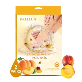 Foot exfoliating mask; suitable for dead skin and calluses; gentle foot care foot mask 2 pieces-peac