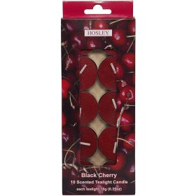 Hosley 120 Pk. Pressed Black Cherry Scented Tealight Candles