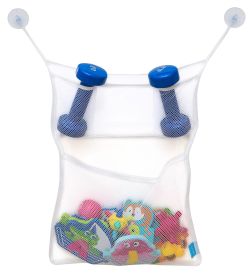 Bath Toy Organizers Set of 2 Large Size 14.16 x 19.67 in and 15.75 x 19.68 in Storage Net Bags for Baby Bathtub Toys 4 Strong Suction Cups Bathroom Sh