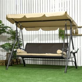 3 seats Outdoor Patio Swing Chair (Swiship ship)( Prohibited by WalMart )