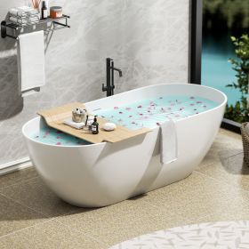 63" Freestanding Solid Surface Bathtub