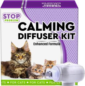 Cat Calming Diffuser & Pet Anti Anxiety Products   Feline Calm Pheromones Plug in & Cats Stress Relief Comfort Help with Aggression New Zone Pee Fight