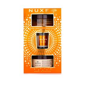 NUXE - Honey Lover Set: Nourishing Body Scrub 175ml + Melting Honey Body Oil Balm 200ml + Candle 70g ANM02305A / 032691 3pcs