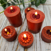 Elyon Tableware® 36 Coffee Scented Brown Colored Wax Deep Tealight Candles in Plastic Holder