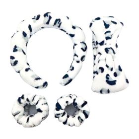 Head Clasp Bracelet Headband Four-piece Snow Leopard Set