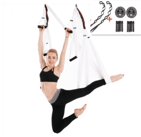 Anti Gravity Yoga Hammock (Option: White with Hangers straps)