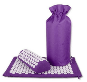 Acupuncture Yoga Cushion Massage Cushion and Pillow (Option: Purple-Set)