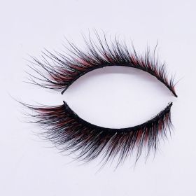 Newly Colorful Eyelashes Soft Mink Lashes Winged Thick Eyelash Handmade Curly Lashes Natural Long Lash For Eyelash Extension (Color: M289-R)