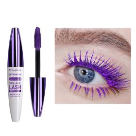 Natural Slender Mascara Thick And Smudge Proof Colorful Makeup Holding Long Lasting (Color: purple)