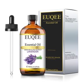 EUQEE 118ML Large Bottle Essential Oil For Humidifier Neroli Helichrysum Eucalyptus Jasmine Aroma Oil,DIY Soap,Massage,Fresh Air (Color: Lavender)