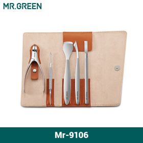 MR.GREEN Pedicure Knife Set Professional Ingrown Toenail Foot Care Tools Stainless Steel Nail Nippers Clipper Remover Kit (Color: Mr-9106)